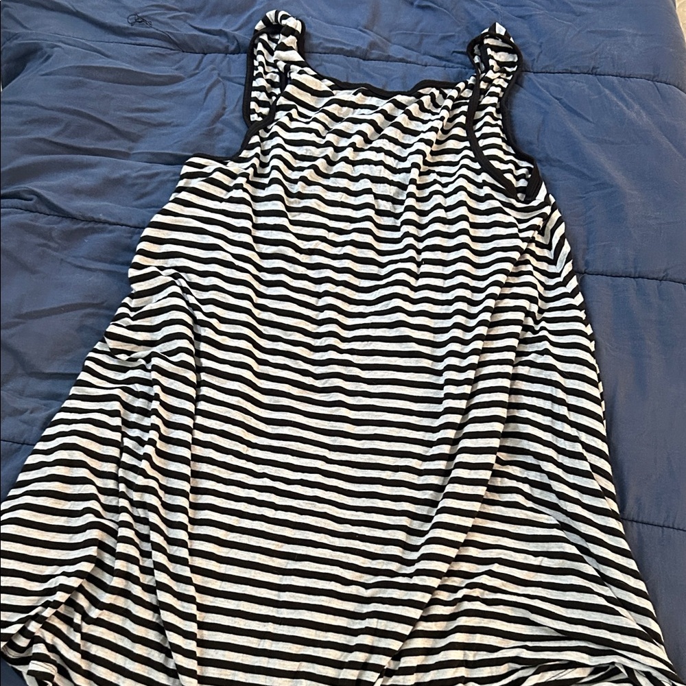Black and White Striped Dress